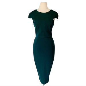 Zara Dark Green Midi Dress